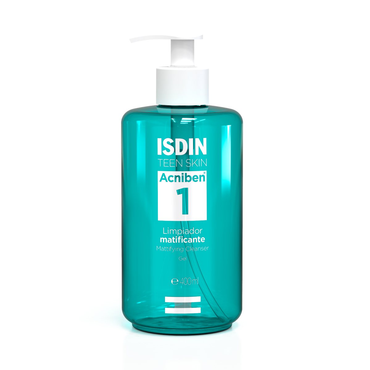 es-thumbnails_acniben-limpiador_matificante-400ml_1_render ISDIN Acniben Mattifying Cleanser Gel 400ml - Image 1